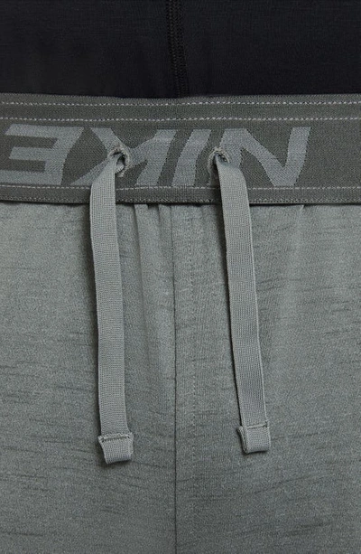 Shop Nike Dri-fit Yoga Shorts In Smoke Grey/ Iron Grey/ Black