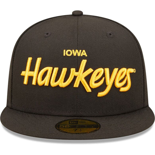 New Era Black Iowa Hawkeyes Griswold 59fifty Fitted Hat | ModeSens