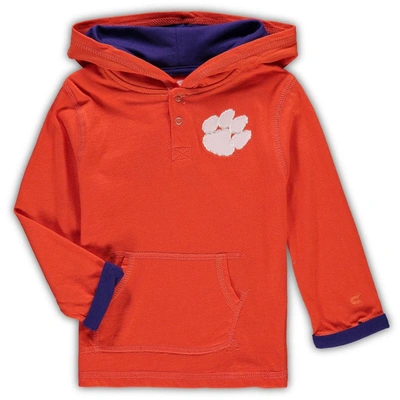 Shop Colosseum Newborn & Infant  Orange/gray Clemson Tigers Poppies Pullover Hoodie & Pants Set