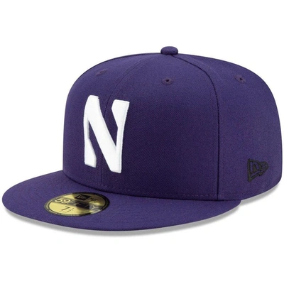 Shop New Era Purple Northwestern Wildcats Primary Team Logo Basic 59fifty Fitted Hat