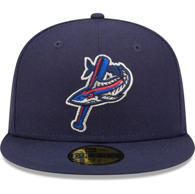 New Era Navy Pensacola Blue Wahoos Authentic Collection Team Game 59fifty  Fitted Hat