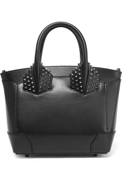 Shop Christian Louboutin Eloise Small Spiked Textured-leather Tote