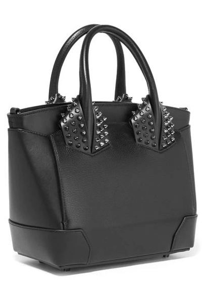 Shop Christian Louboutin Eloise Small Spiked Textured-leather Tote