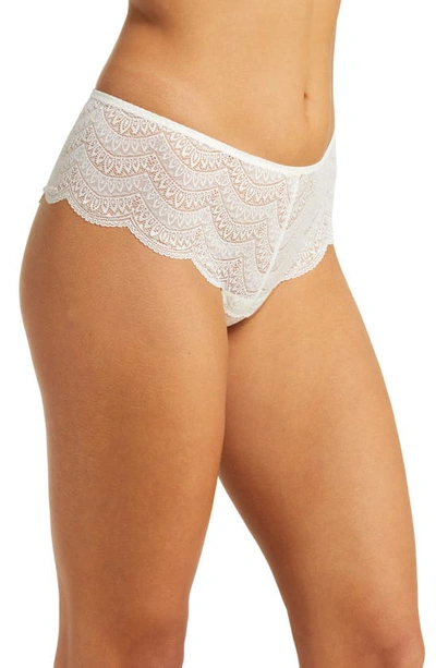 Shop Simone Perele Karma Lace Boyshorts In Ivory