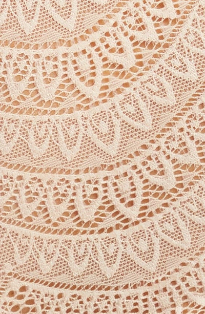 Simone Perele Karma Geometric Lace Boyshorts In Peau Rose