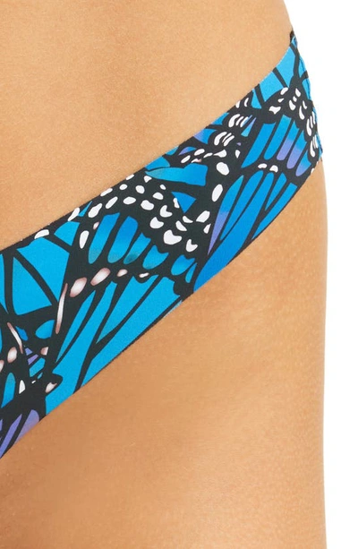 Shop Commando Microfiber Thong In Blue Butterfly