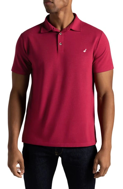 Shop Hypernatural Mojave Supima® Cotton Blend Feather Jersey Polo In Cranberry