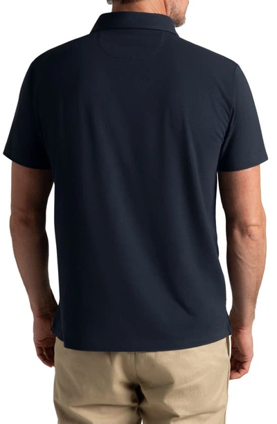 Shop Hypernatural Mojave Supima® Cotton Blend Feather Jersey Polo In Vulcan Navy