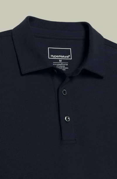 Shop Hypernatural El Capitán Classic Fit Supima® Cotton Blend Piqué Golf Polo In Magpie Black