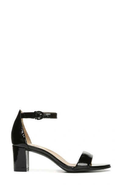Naturalizer Vera Ankle Strap Sandals Women's Shoes In Black Patent Leather
