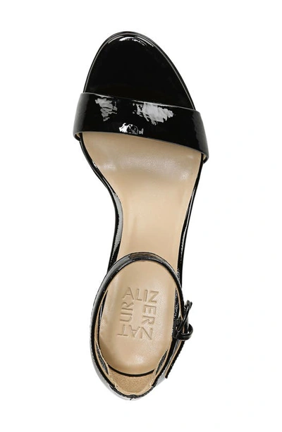 Naturalizer Vera Ankle Strap Sandals Women's Shoes In Black Patent Leather