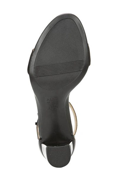Naturalizer Vera Ankle Strap Sandals Women's Shoes In Black Patent Leather