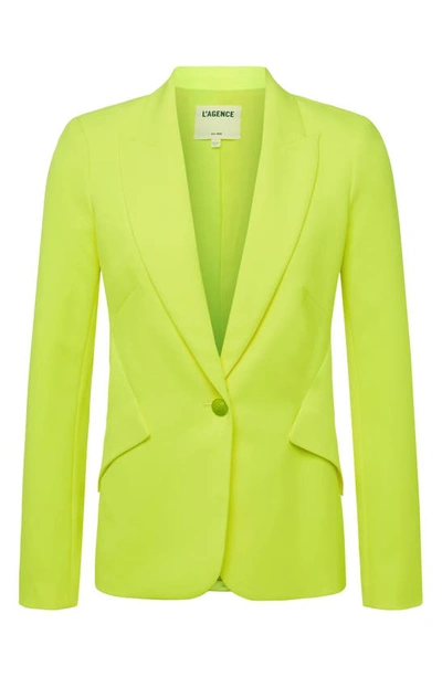 Shop L Agence Chamberlain Blazer In Chartreuse