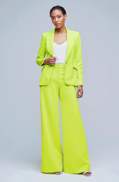 Shop L Agence Chamberlain Blazer In Chartreuse