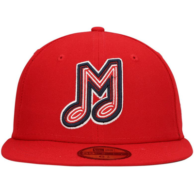 Shop New Era Red Memphis Redbirds Authentic Collection Team Home 59fifty Fitted Hat