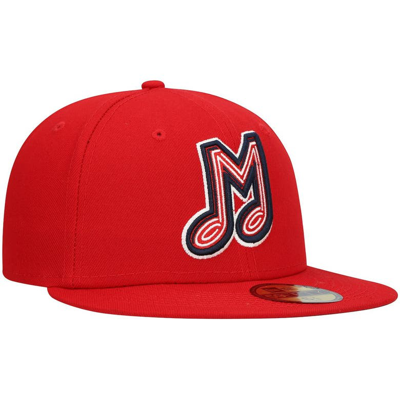 Shop New Era Red Memphis Redbirds Authentic Collection Team Home 59fifty Fitted Hat