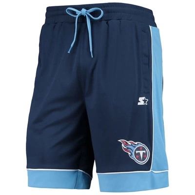 Shop Starter Navy/blue Tennessee Titans Fan Favorite Fashion Shorts