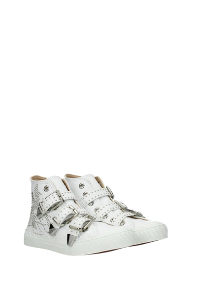 Shop Chloé Sneakers Leather White