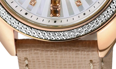 Gv2 Palermo Diamond & Gemstone Leather Strap Watch, 35mm In Rose Gold