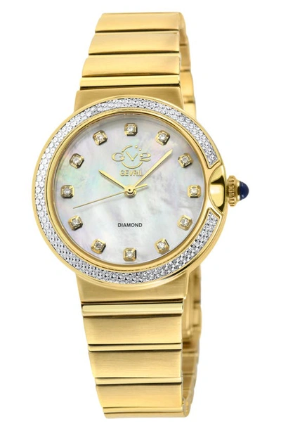 Gv2 Sorrento Diamond Bracelet Watch, 32mm In Gold