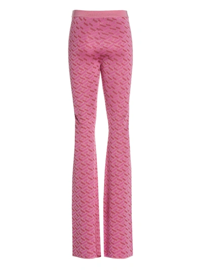 Shop Versace La Greca' Pants In Pink