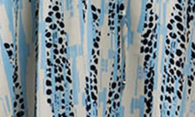 Shop Marcus Adler Blue Abstract Animal Print Kaftan