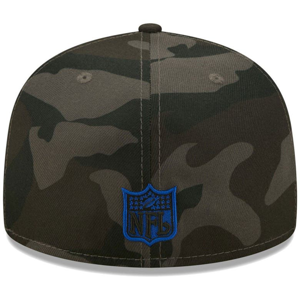 New Era Black Los Angeles Rams Throwback Logo Camo 59fifty Fitted Hat ...