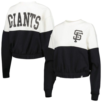 Shop 47 ' White/black San Francisco Giants Take Two Bonita Pullover Sweatshirt