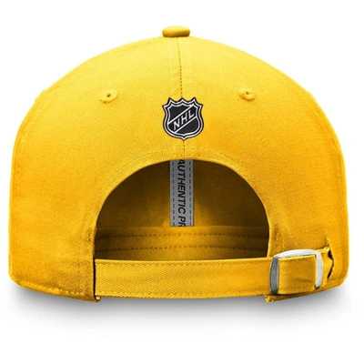 Shop Fanatics Branded Gold Pittsburgh Penguins Authentic Pro Rink Adjustable Hat