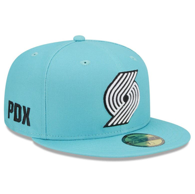 Shop New Era Black Portland Trail Blazers 2022/23 City Edition Alternate Logo 59fifty Fitted Hat