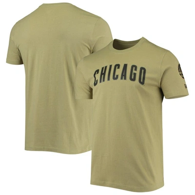 Shop New Era Olive Chicago Cubs Brushed Armed Forces T-shirt
