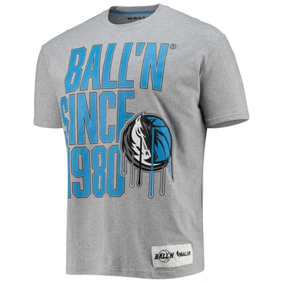 Shop Ball-n Ball'n Heathered Gray Dallas Mavericks Since 1980 T-shirt In Heather Gray