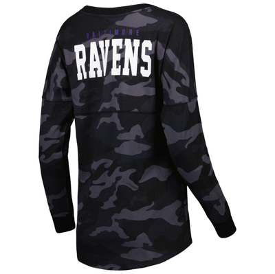 Men's Black Baltimore Ravens Camo Long Sleeve T-shirt