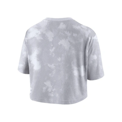 Shop Nike White Texas Longhorns Tie-dye Cropped T-shirt