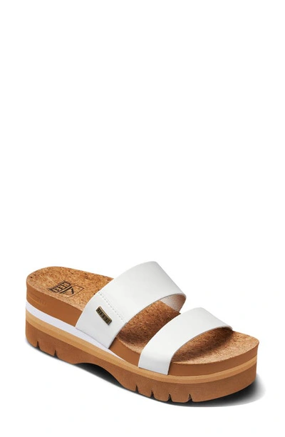 Shop Reef Vista Hi Platform Slide Sandal In Cloud