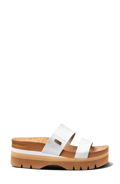 Shop Reef Vista Hi Platform Slide Sandal In Cloud