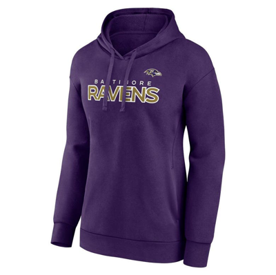 Shop Fanatics Branded Purple Baltimore Ravens Iconic Cotton Fleece Checklist Pullover Hoodie