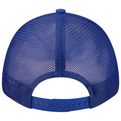 New Era Royal Philadelphia 76ers Marble 9forty Trucker Snapback Hat In Royal