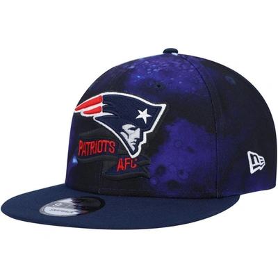 Shop New Era Navy New England Patriots 2022 Sideline 9fifty Ink Dye Snapback Hat