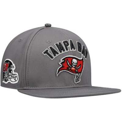 Shop Pro Standard Gray Tampa Bay Buccaneers Stacked Snapback Hat