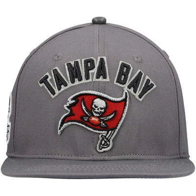 Shop Pro Standard Gray Tampa Bay Buccaneers Stacked Snapback Hat