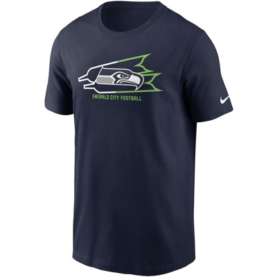 Shop Nike College Navy Seattle Seahawks Essential Local Phrase T-shirt