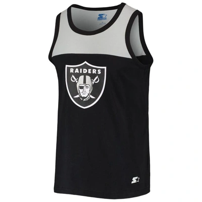 Men's Starter Black Las Vegas Raiders Highlight Reel Tank Top