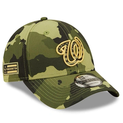 Washington Nationals ARMY CAMO TRUCKER Hat by New Era