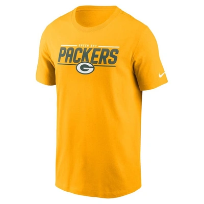 Shop Nike Gold Green Bay Packers Muscle T-shirt