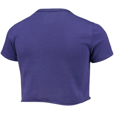 Shop League Collegiate Wear Girls Youth  Purple Clemson Tigers Cropped T-shirt