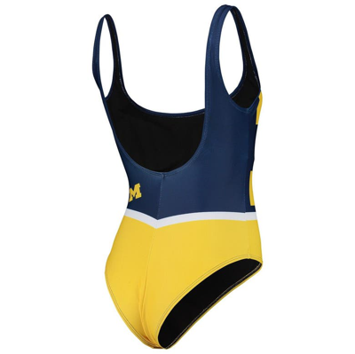 Shop Foco Navy Michigan Wolverines One-piece Bathing Suit