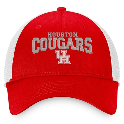 Shop Top Of The World Red Houston Cougars Breakout Trucker Snapback Hat