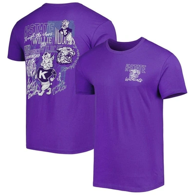 Shop Image One Purple Kansas State Wildcats Vintage Through The Years Two-hit T-shirt