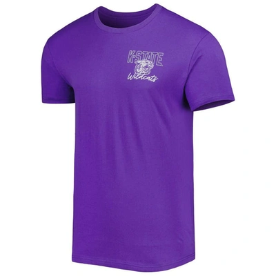Image One Purple Kansas State Wildcats Vintage Through The Years Two-hit T-shirt In Purple